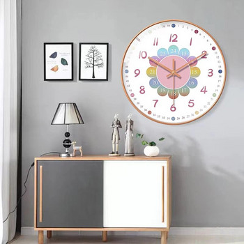 Ρολόι τοίχου Μοντέρνο σχέδιο Διακόσμηση τοίχου Nordic Cartoon Διακοσμήσεις παιδικού δωματίου για κορίτσια Σπίτι Διακόσμηση σαλονιού Τέχνη Silent Clock 2