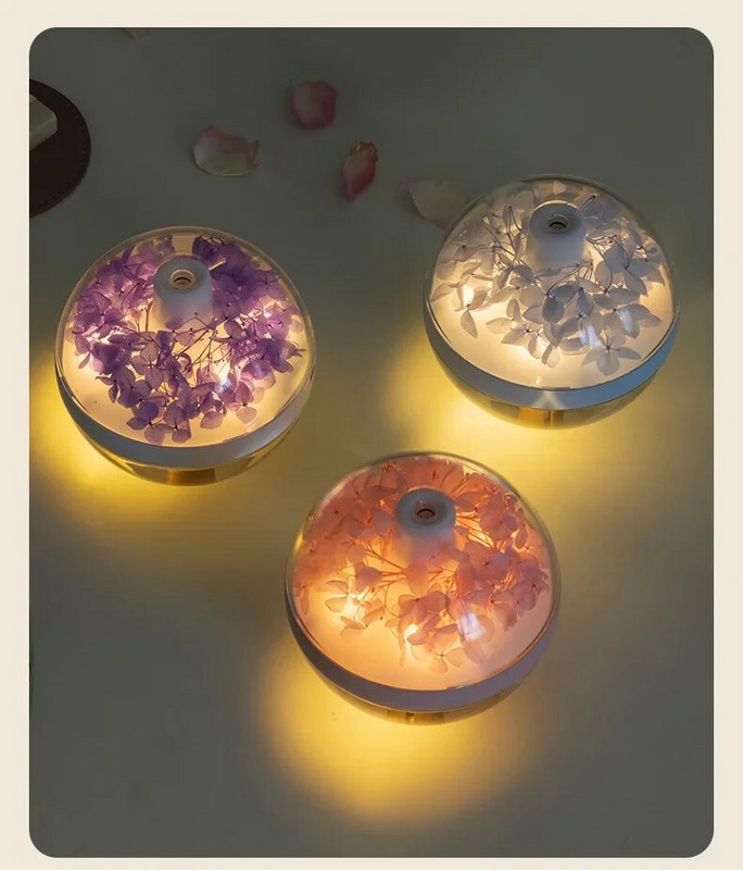 270 ml oro drėkintuvas namų drėkintuvas, spalvotas LED šviesos rūko formuotojas USB nutildytas oro drėkintuvas amžinos gėlės drėkintuvas