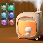 USB Aroma Diffuser Cute Double Nozzle Air Humidifier 500ml Home Humidifier Air With Night Light, Aroma Essential Oil Diffuser