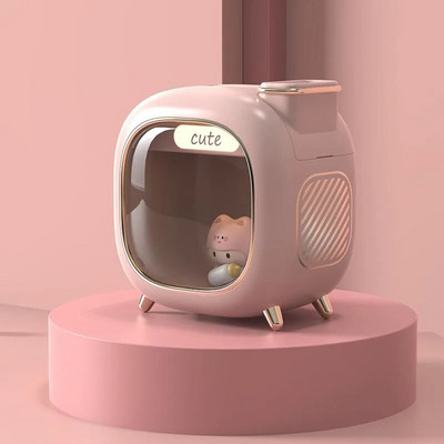 USB Aroma Diffuser Cute Double Nozzle Air Humidifier 500ml Home Humidifier Air With Night Light, Aroma Essential Oil Diffuser