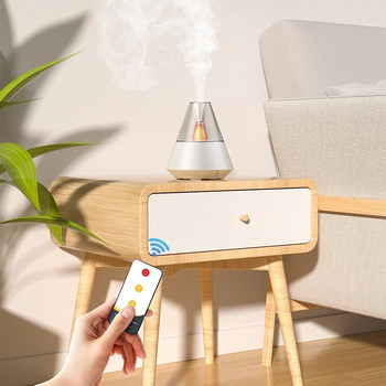 150ML USB Aromatherapy Diffuser Humidifier Air Remote Control Diffuser Essential Oil with Warm Night Light Home Aroma Humidifier