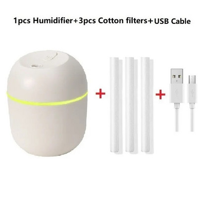 Ultragarsinis mini oro drėkintuvas Aroma eterinių aliejų difuzorius, skirtas automobiliniam USB Fogger rūko gamintojui su LED naktiniu buitiniu prietaisu