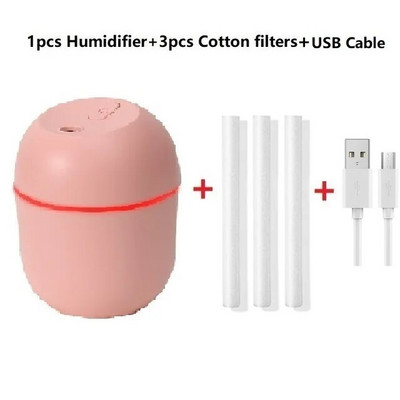 Ultragarsinis mini oro drėkintuvas Aroma eterinių aliejų difuzorius, skirtas automobiliniam USB Fogger rūko gamintojui su LED naktiniu buitiniu prietaisu