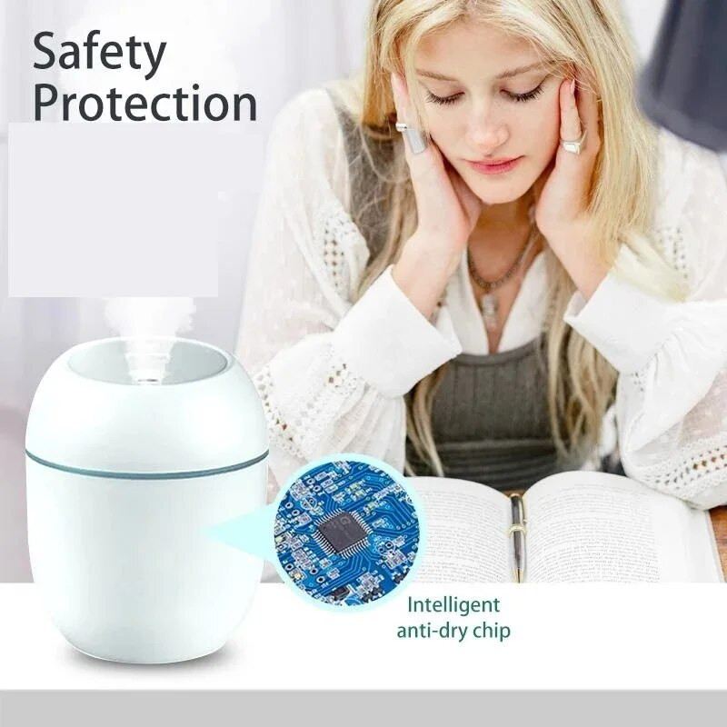 Ultragarsinis mini oro drėkintuvas Aroma eterinių aliejų difuzorius, skirtas automobiliniam USB Fogger rūko gamintojui su LED naktiniu buitiniu prietaisu