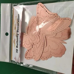 12db/készlet Színátmenetes üreges 3d pillangós fali matrica esküvői dekorációhoz nappali ablak lakberendezési arany ezüst pillangók