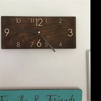 Ορθογώνιο Ξύλινο ρολόι τοίχου 3D μεγάλα κρεμαστά ρολόγια Retro Creative Σπίτι Διακόσμηση γραφείου σαλονιού Ρολόι τοίχου Ρολόι χαλαζία