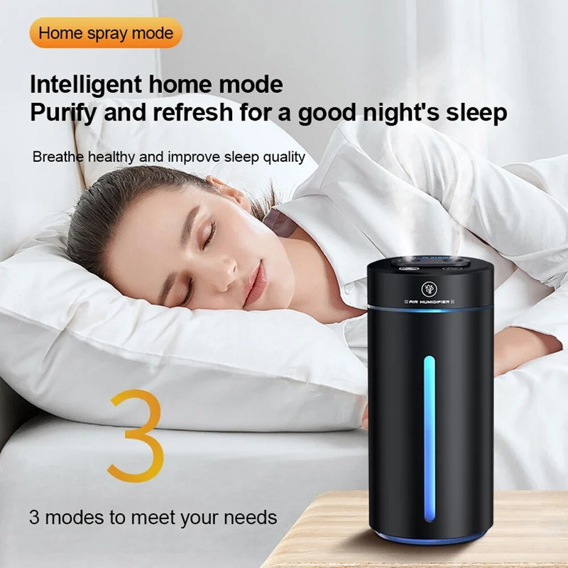 2023 m. Naujas dvigubo purškimo automobilio oro drėkintuvas Aliuminio lydinio eterinių aliejų difuzorius oro gaiviklis, skirtas automobilių namų biuro priedams