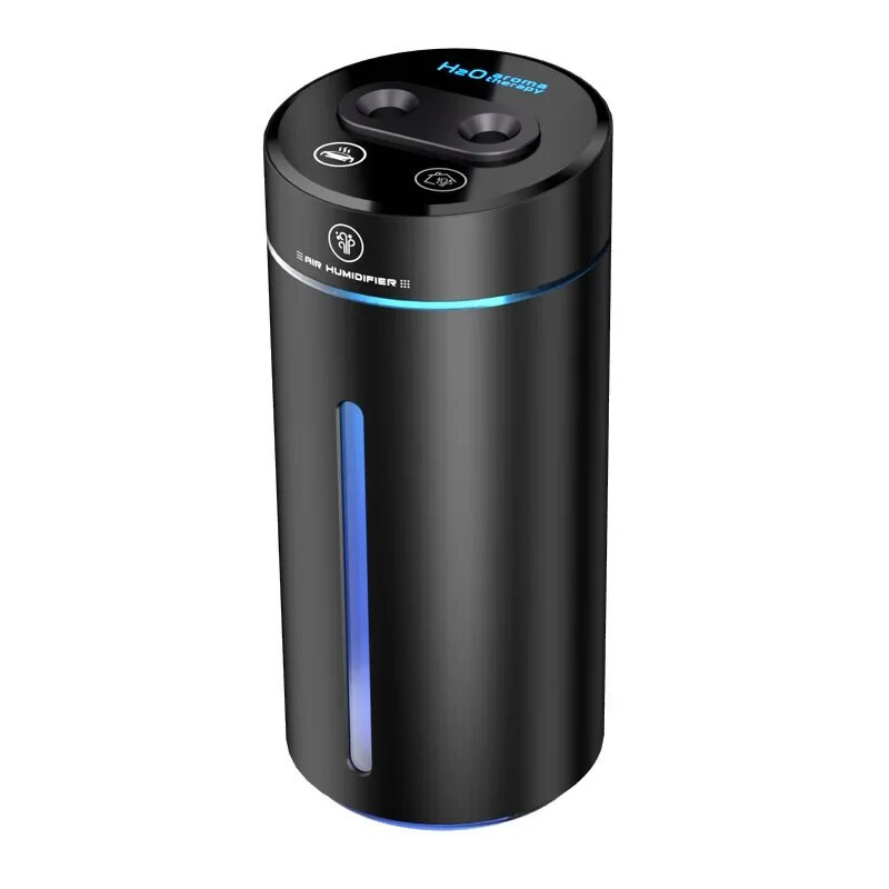 2023 m. Naujas dvigubo purškimo automobilio oro drėkintuvas Aliuminio lydinio eterinių aliejų difuzorius oro gaiviklis, skirtas automobilių namų biuro priedams