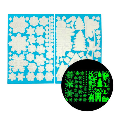 1 list Sretan Božić Snježna pahuljica Snjegović Naljepnica za prozor Božićne zidne naljepnice Naljepnice za dječju sobu