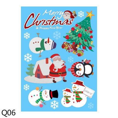 1 list Sretan Božić Snježna pahuljica Snjegović Naljepnica za prozor Božićne zidne naljepnice Naljepnice za dječju sobu