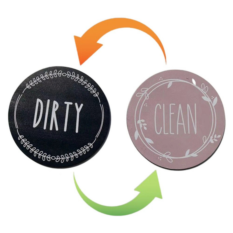 Magneti za hladnjak Okrugla magnetska naljepnica za hladnjak Čisto Prljavo Uputa Naljepnica za perilicu posuđa Perilica posuđa Moderna dvostruka upotreba mama