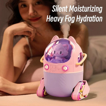 Lovely Cartoon υγραντήρας αέρα USB Electric Ultrasonic Mist Diffuser Aroma with Warm Light for Home Office Desk Mini Humidifier