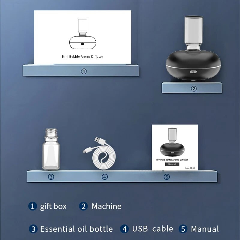 Auto eeterlike õlide hajuti õhuvärskendaja toalõhn Cool Mist aroomihajuti USB automaatne pihustusautomaatne minilõhnamasin