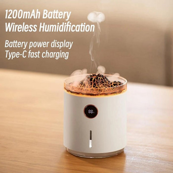 Aroma Diffuser с етерично масло от вулканичен пламък 350ML Smoke Ring Air Humidifier USB ултразвуков Mist Maker Fragrance Mini Humidifier