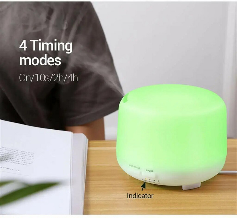 Aroomihajuti, 300 ml aroomiteraapiaõli difuusor 7-värvilise valgusega, taimeriga reguleeritava udurežiimi seadistus 300 ml niisutaja