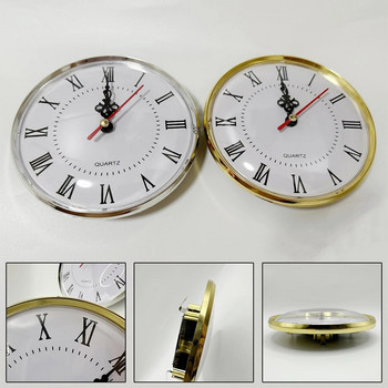 130MM часовник с кварцов механизъм Кръгли часовници за вложка на главата Класически часовник Craft Римски цифри Часовник Ръчно изработена резервна част Направи си сам