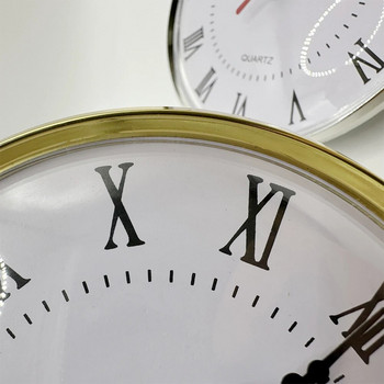 130MM часовник с кварцов механизъм Кръгли часовници за вложка на главата Класически часовник Craft Римски цифри Часовник Ръчно изработена резервна част Направи си сам