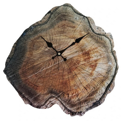 12 colių žiedinis sieninis laikrodis akrilinis seno medžio grūdelių tylus laikrodis Paprastas kūrybingas svetainės koridoriaus dekoravimas Skaitmeniniai laikrodžiai