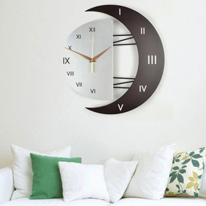 Moderni mute zidni sat Move Silence Home Sun Moon kvarcni sat za dekoraciju zidova