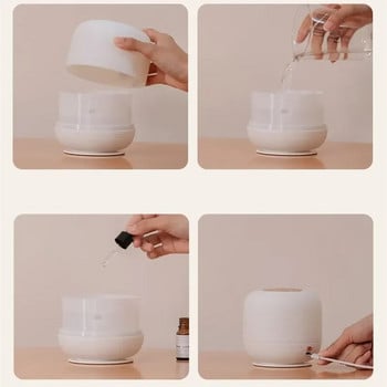 300ml Ultrasonic Air Humidifier Quiet Essential Oil Aroma Diffuser Home Cool Mist Maker Υγραντήρας με νυχτερινό φως