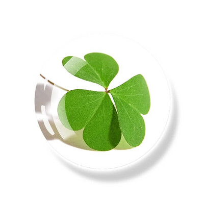 Dobilo magnetas Šaldytuvas Shamrock Lipdukai Keturių lapų dobilas Lucky Glass Dome Šaldytuvo magnetai Šv. Patriko dienos namų dekoro dovanos