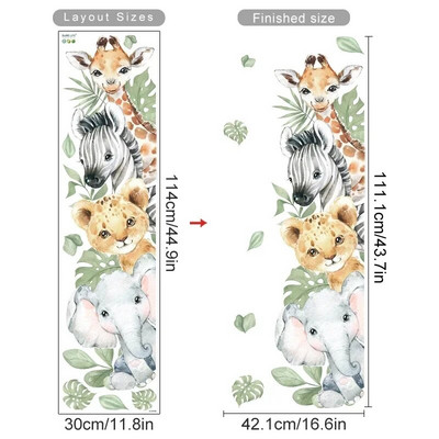Animale din pădure Desene animat Urs Cerb Iepure Acuarelă Autocolante de perete pentru Creșă Camere pentru copii Baieți Decorare pentru cameră pentru bebeluși Decor
