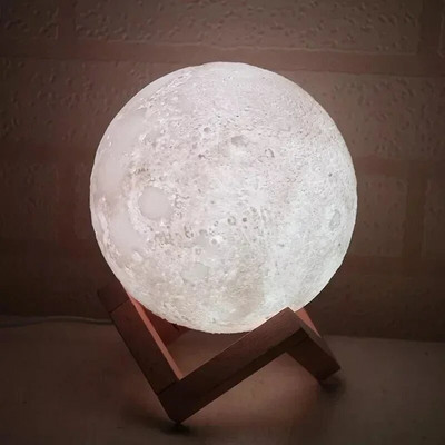 Párásító Aromatizátor Lámpaernyő Full Moon 3D lámpa fénydiffúzor aroma illóolaj USB Ultrahangos