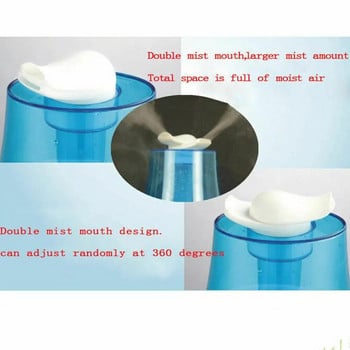 3L Dual Sprayers Ultrasonic Air Humidifier Aroma Diffuser Humidifier Home Office Essential Diffuser Mist Maker Lamp LED Fogger