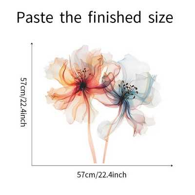 3D Lotus Retro Viniliniai PVC sienų lipdukai Gėlių svetainė Miegamojo sienų apdaila Estetiniai tapetai Namų dekoro gėlių lipdukai