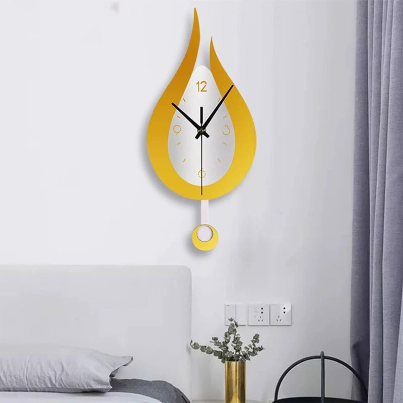 Ceas de perete cu design modern cu picături de apă Ceas cu pendul acrilic creativ pentru acasă, dormitor, sufragerie, birou, timp mut