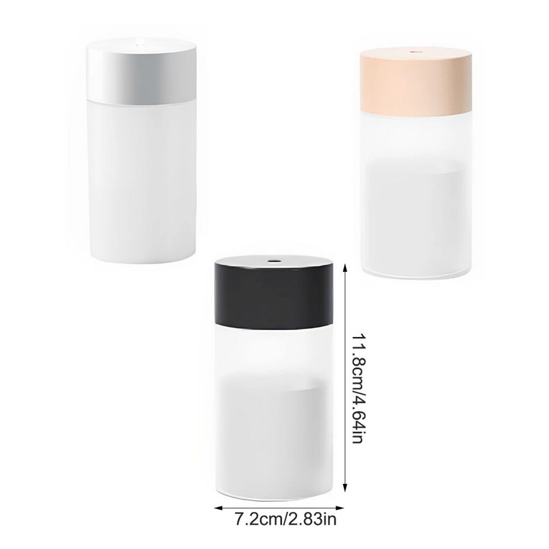 Prijenosni ovlaživač zraka od 260 ml, ultrazvučni mini ovlaživač zraka za automobil, aromaterapijski difuzor, raspršivač, USB raspršivač eteričnog ulja, LED svjetiljka