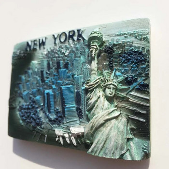 Нови Съединени щати Ню Йорк Хуманитарни науки Пейзаж Туризъм Сувенирни магнити за хладилник Смола Ръчно рисуван магнит Стикер за хладилник