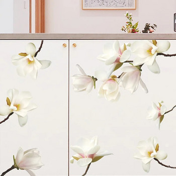 Ζεστά 3d αυτοκόλλητα τοίχου Lotus Λουλούδια Διακόσμηση Σαλόνι Υπνοδωμάτιο Υπνοδωμάτιο Τρισδιάστατα λουλούδια Ταπετσαρία για το σπίτι Διακόσμηση τοίχου σπιτιού Αφαιρούμενα αυτοκόλλητα τοίχου