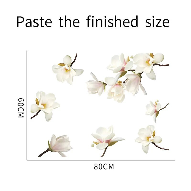 Soojad 3D lootose seinakleebised Lillede kaunistus Elutuba Magamistoa 3D Lilled Tapeet Koduseinakaunistus Eemaldatavad seinakleebised
