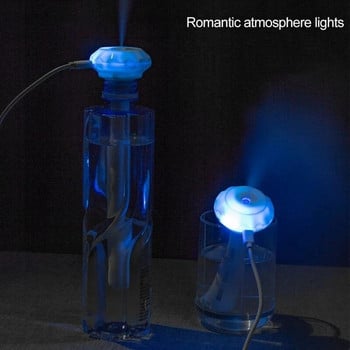 USB Mini Ultrasonic Air Humidifier Lamp LED USB Essential Oil Diffuser Car Purifier Aroma Anion Mist Maker with Romantic Light