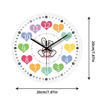 Малък цифров 3D сладък стенен часовник Всекидневна Модерен детски кръгъл стенен часовник Безшумна спалня Horloge Murale Декорация на дома