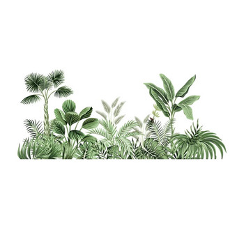 Декали Стикер за стена Кухня Декорация за всекидневна Зелено листо за дома Влагоустойчиво PVC растение Свалящо се самозалепващо се