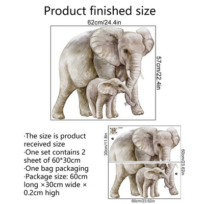 Zidna naljepnica sa slonom iz crtanih filmova za dječju sobu Dekoracija zidova Pozadinska zidna i zidna umjetnička naljepnica za sobu