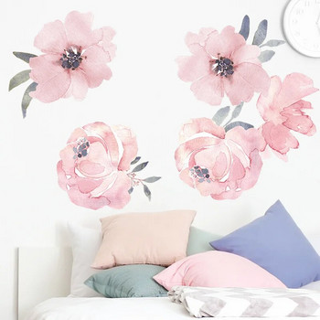 1 комплект свежа розова роза момиче спалня xuan разкрасяване на стена декоративни стикери за стена самозалепващи се декорации за стена хол