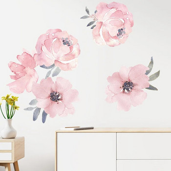 1 комплект свежа розова роза момиче спалня xuan разкрасяване на стена декоративни стикери за стена самозалепващи се декорации за стена хол