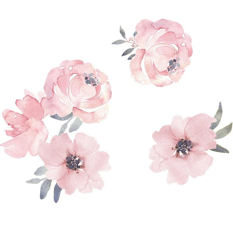 1 készlet friss rózsaszín rózsa lány hálószoba xuan falszépítés dekoratív falmatricák öntapadó fali dekorációk nappali