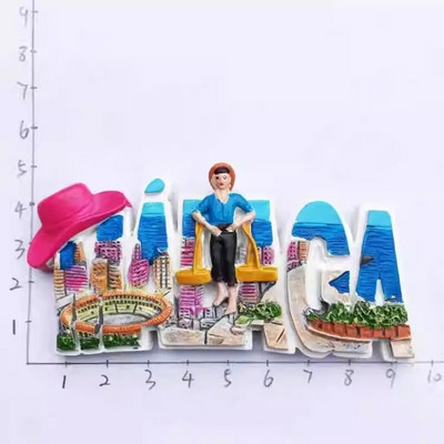 Hispaania reisivad külmikumagnetid Sevilla Malaga Tenerife Picos de Europa Benidorm Mallorca Menorca Ibiza turistide suveniirid