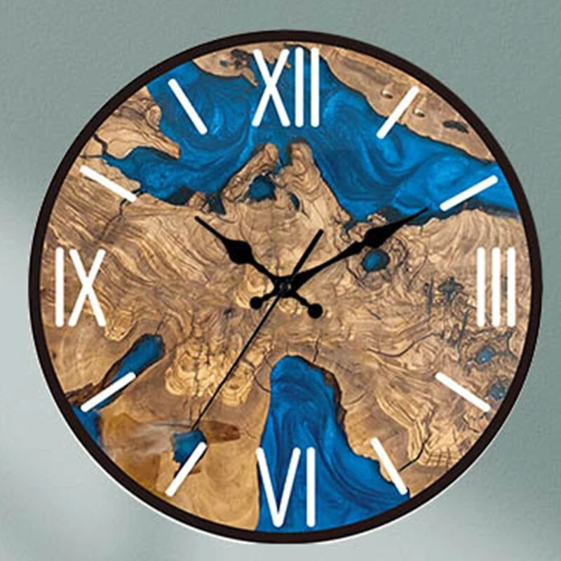 Naujas 12 colių šiaurietiškas paprastas akrilinis sieninis laikrodis su medžio raštais madingas tylus laikrodis svetainės dekoratyvinis sieninis laikrodis