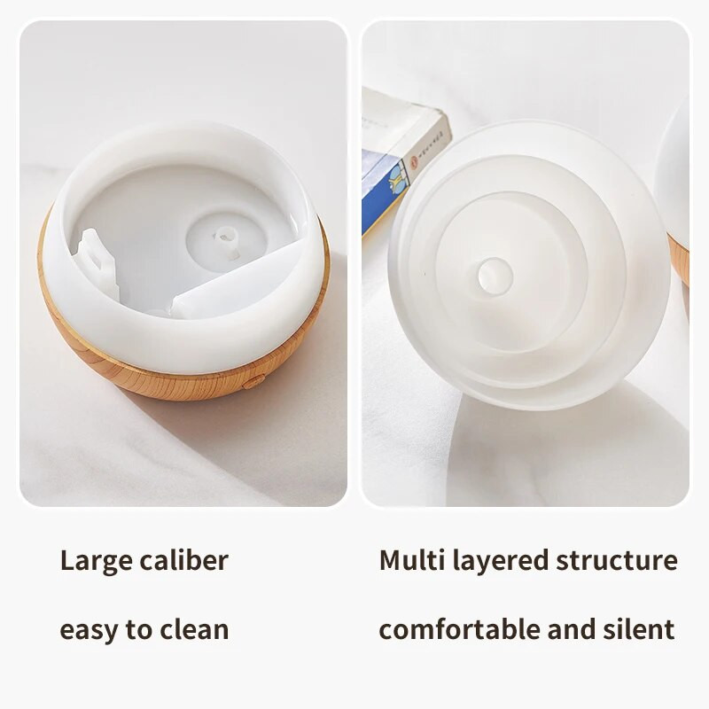 FEA Ultrasonic Cool Mist õhuniisutaja eeterlike õlide aroomihajuti LED-leeklambiga USB ruumi pihustustüüpi õhupuhasti