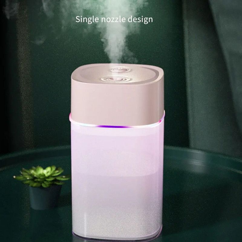 Mini ovlaživač zraka od 400 ml s noćnim svjetlom, difuzorom eteričnog ulja, USB aparatom za stvaranje magle, osvježivač zraka za spavaću sobu, ured