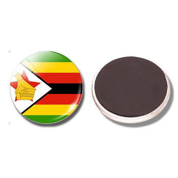 Държавен сувенир Замбия Ангола Зимбабве Малави Мозамбик Ботсвана Намибия Южна Африка Флаг 30 мм магнит за хладилник Магнитен стикер