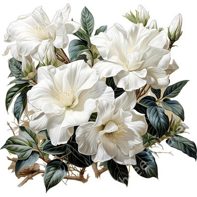 Three Ratels QCF303 Gražios Magnolia grandiflora L. puokštės namų dekoro sienų lipdukas