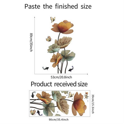 Seinakleebis Liblikas lillemuster Seinakleebised Elutoa tapeet Magamistoa Vannitoa Kodu Kaunistamine Kaunistamine