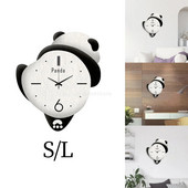 Panda Decor Tylus sieninis laikrodis Dekoratyvinis laikrodis Žavingas Baterija valdomas kambarys Nutildytas mada Virtuvė Sieniniai laikrodžiai Šlavimo judesys