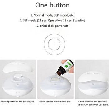 Χωρίς νερό Mini Aroma Diffuser Essential Oil Portable Nebulizer Aromatherapy Oil Diffusion For Home Two Connecting Power Mode Whi
